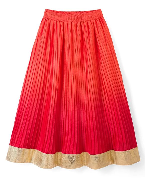Pine Kids Woven Half Sleeves Printed Choli Lehenga Set with Dupatta - Multicolor