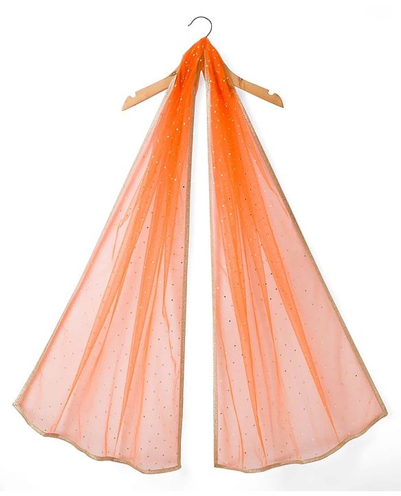 Pine Kids Woven Half Sleeves Lehenga Choli Set With Floral Print & Dupatta - Dark Pink