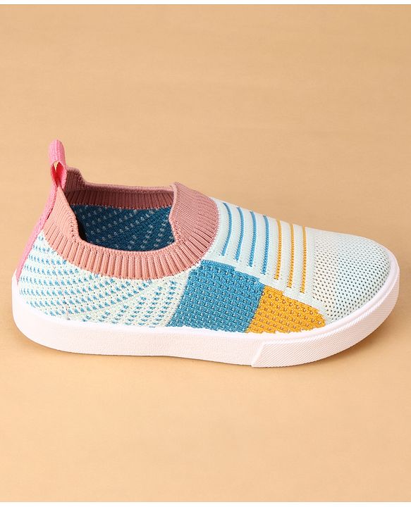 Cute Walk by Babyhug Slip On Casual Shoes with Stripe Detailing - Grey