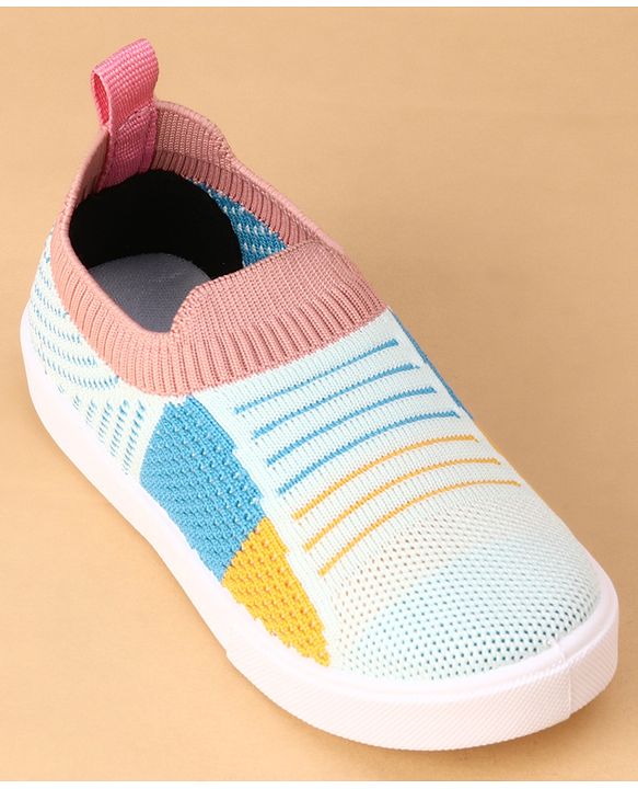 Cute Walk by Babyhug Slip On Casual Shoes with Stripe Detailing - Grey