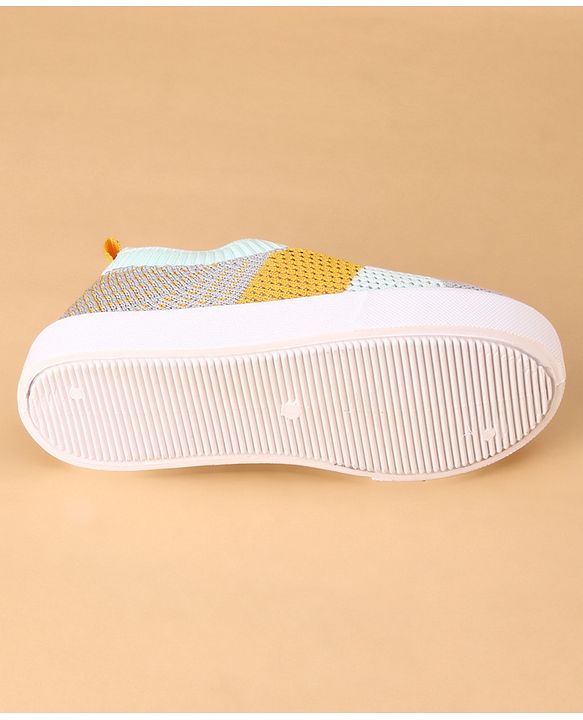 Cute Walk by Babyhug Slip On Casual Shoes with Stripe Detailing - Grey