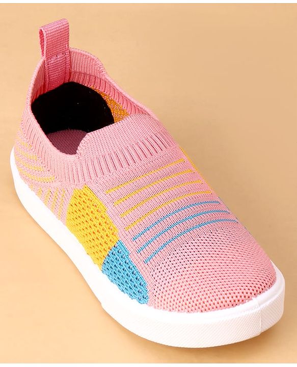 Cute Walk by Babyhug Slip On Casual Shoes with Striped Design  - Pink
