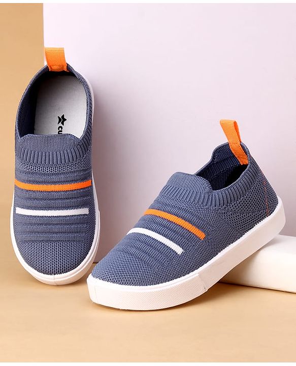 Cute Walk by Babyhug Slip On Casual Shoes with Stripe Detailing - Blue