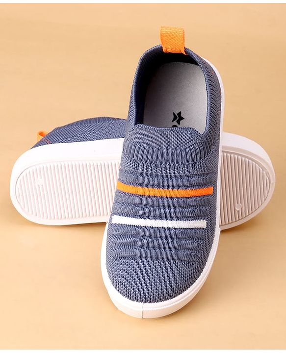 Cute Walk by Babyhug Slip On Casual Shoes with Stripe Detailing - Blue