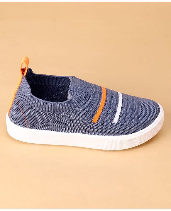 Cute Walk by Babyhug Slip On Casual Shoes with Stripe Detailing - Blue