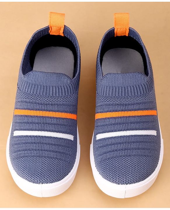 Cute Walk by Babyhug Slip On Casual Shoes with Stripe Detailing - Blue
