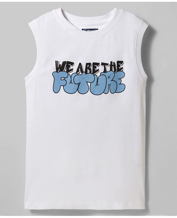 Pine Kids Viscose Woven Half Sleeves Printed Shirt With Tank T-Shirt - Multicolour