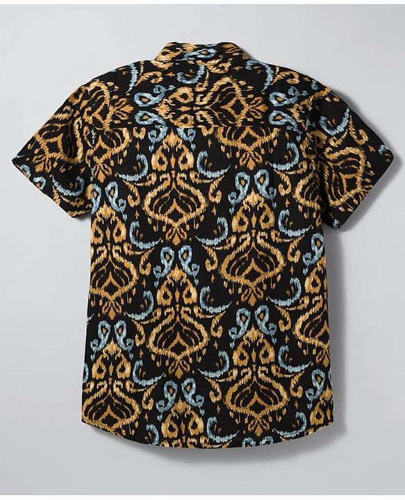 Pine Kids Viscose Woven Half Sleeves Printed Shirt With Tank T-Shirt - Multicolour