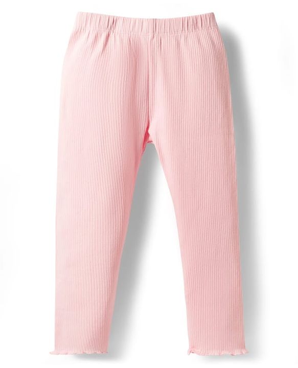 Babyhug Single Jersey Knit Full Sleeves Floral Printed Top & Leggings Set with Bow Applique - Pink