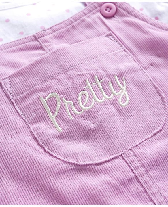 Babyhug 100% Cotton Woven Frock With Polka Dots Printed Inner Tee - Violet