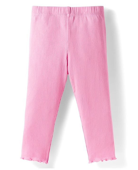 Babyhug Single Jersey Knit Full Sleeves Top & Leggings Set With Floral Print - Yellow & Pink