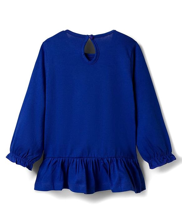 Babyhug Single Jersey Knit Full Sleeves Heart & Text Printed Top & Leggings Set - Blue & Pink