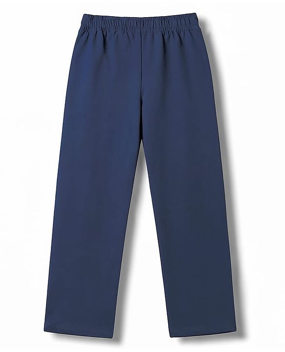 Pine Kids Cotton Knit Half Sleeves Cut & Sew T-Shirt & Lounge Pant Set with Patch Detailing - Navy Blue & Gold