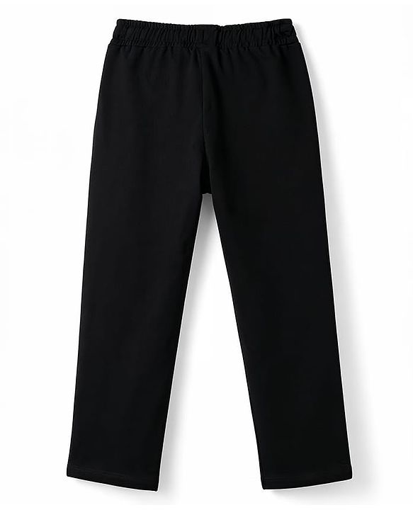 Pine Kids Cotton Knit Half Sleeves Cut & Sew T-Shirt & Lounge Pant Set with Patch Detailing - Red & Black