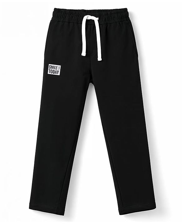 Pine Kids Cotton Knit Half Sleeves Cut & Sew T-Shirt & Lounge Pant Set with Patch Detailing - Red & Black