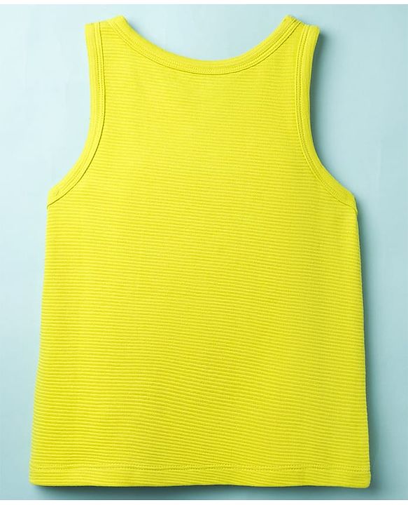 Pine Kids Cotton Knit Sleeveless Solid Top & Shorts Set - Light Green