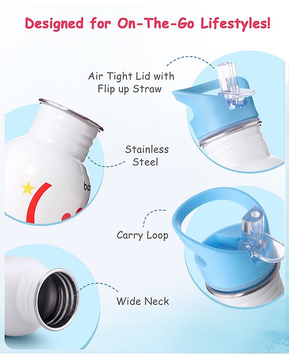Babyhug Disney Frozen Theme Stainless Steel Color Changing Magic Bottle Multicolor - 600ml| Leak Resistant| BPA Free| Rust Proof| Food Grade 304 SS| Soft Silicone Spout