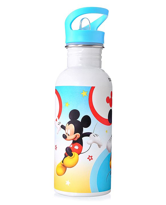 Babyhug Disney Frozen Theme Stainless Steel Color Changing Magic Bottle Multicolor - 600ml| Leak Resistant| BPA Free| Rust Proof| Food Grade 304 SS| Soft Silicone Spout