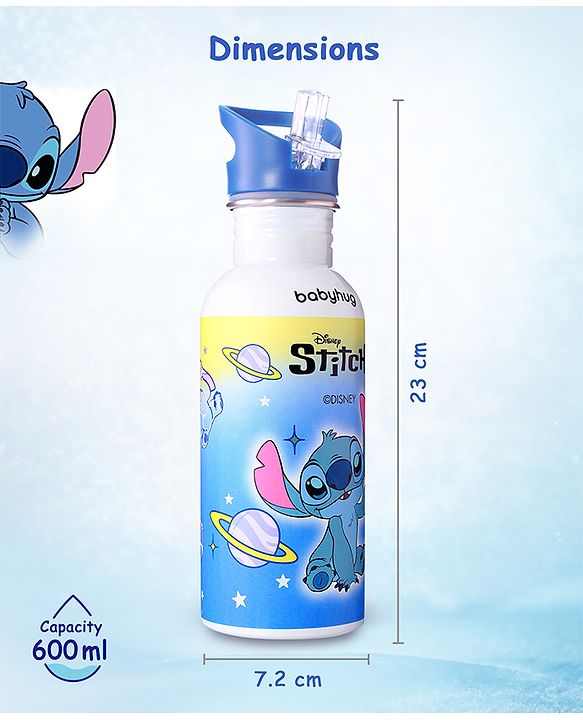 Babyhug Disney Frozen Theme Stainless Steel Color Changing Magic Bottle Multicolor - 600ml| Leak Resistant| BPA Free| Rust Proof| Food Grade 304 SS| Soft Silicone Spout