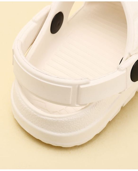 Pine Kids Back Strap Solid Clogs - OffWhite