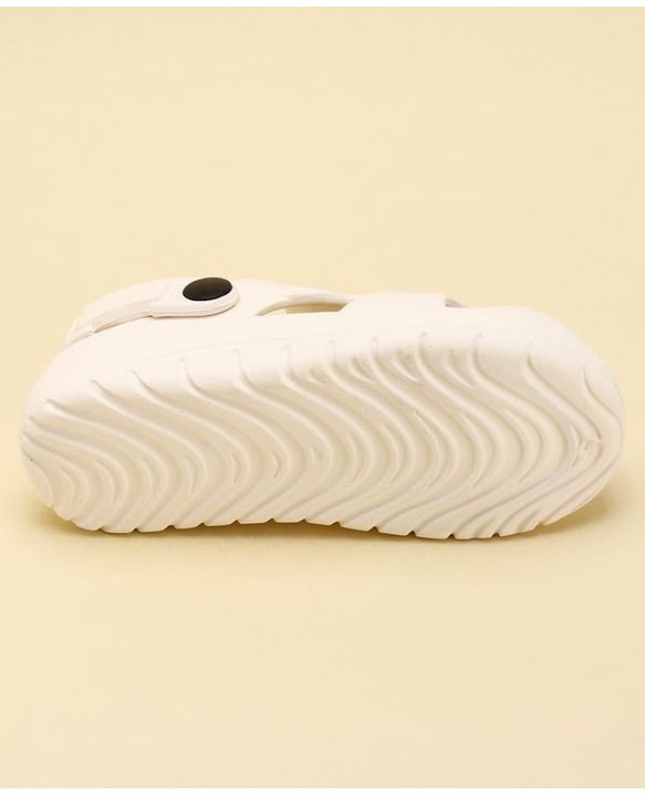 Pine Kids Back Strap Solid Clogs - OffWhite
