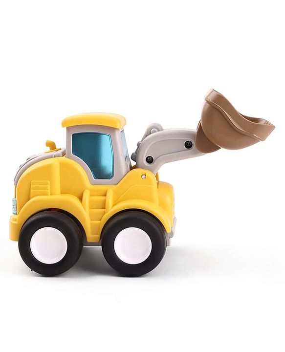 Babyhug Press & Go Mini Bulldozer & Driller Truck Toy with Flexible Joints for Toddlers| Early Learning & Development| Pretend Play Toy| Fun Toy for 3+ Years Kids |BIS Certified| Pack of 2
