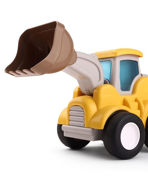 Babyhug Press & Go Mini Bulldozer & Driller Truck Toy with Flexible Joints for Toddlers| Early Learning & Development| Pretend Play Toy| Fun Toy for 3+ Years Kids |BIS Certified| Pack of 2