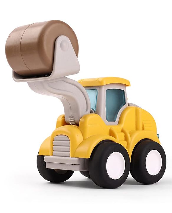 Babyhug Press & Go Mini Bulldozer & Driller Truck Toy with Flexible Joints for Toddlers| Early Learning & Development| Pretend Play Toy| Fun Toy for 3+ Years Kids |BIS Certified| Pack of 2