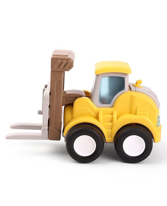 Babyhug Press & Go Mini Bulldozer & Driller Truck Toy with Flexible Joints for Toddlers| Early Learning & Development| Pretend Play Toy| Fun Toy for 3+ Years Kids |BIS Certified| Pack of 2