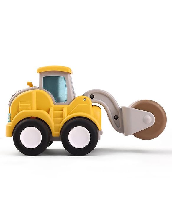 Babyhug Press & Go Mini Bulldozer & Driller Truck Toy with Flexible Joints for Toddlers| Early Learning & Development| Pretend Play Toy| Fun Toy for 3+ Years Kids |BIS Certified| Pack of 2