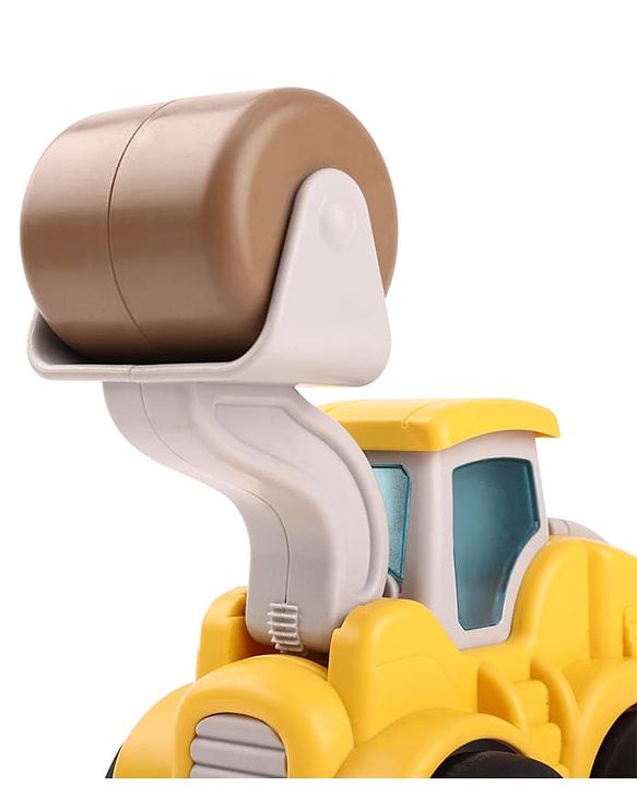 Babyhug Press & Go Mini Bulldozer & Driller Truck Toy with Flexible Joints for Toddlers| Early Learning & Development| Pretend Play Toy| Fun Toy for 3+ Years Kids |BIS Certified| Pack of 2