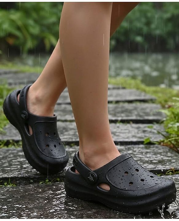 Pine Kids School Shoes Solid Colour Clogs with Back Strap - Black