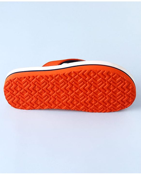 Pine Kids Slip On Flip Flops with Abstract Print - Orange