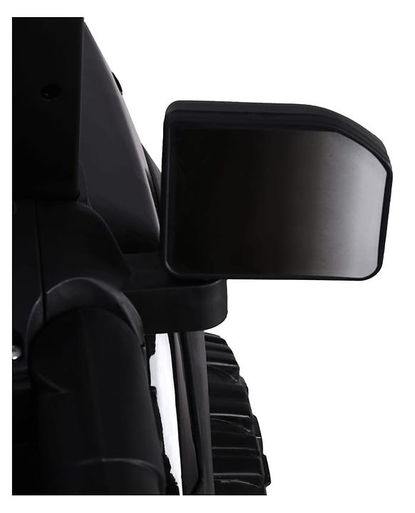 Babyhug POBO Battery Operated Ride on Jeep with Music & LED Lights - Black| Rechargeable Battery| Openable Doors| Built-in Music & AUX|Remote Control|Easy to Assemble| Forward Reverse & Swing Function