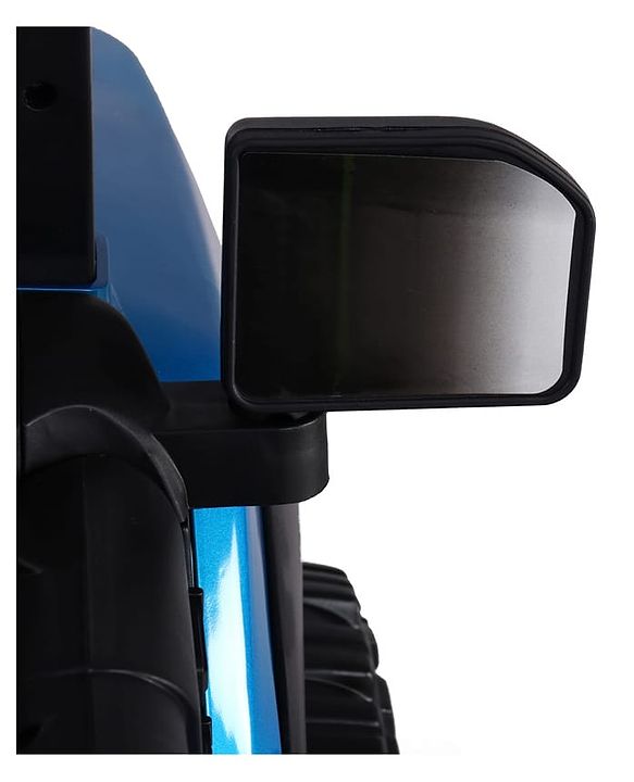 Babyhug POBO Battery Operated Ride on Jeep with Music & LED Lights - Blue| Rechargeable Battery| Openable Doors| Built-in Music & AUX|Remote Control|Easy to Assemble| Forward Reverse & Swing Function