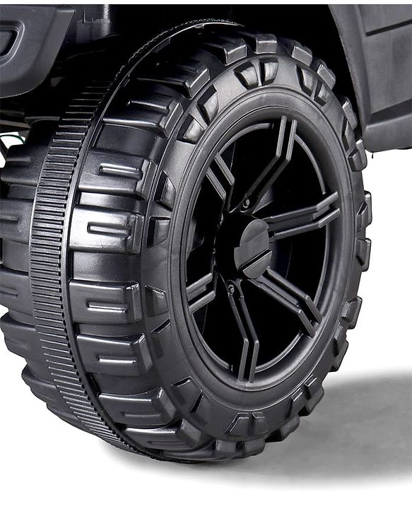 Babyhug Battery Operated Ride on Jeep with LED Lights - Red| Rechargeable Battery| Openable Doors| Built-in Music & AUX| Remote Control| Easy to Assemble| Forward Reverse & Swing| Indoor Outdoor Toy