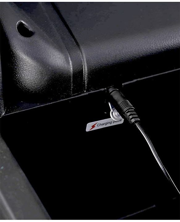 Babyhug Battery Operated Ride on Jeep with LED Lights - Red| Rechargeable Battery| Openable Doors| Built-in Music & AUX| Remote Control| Easy to Assemble| Forward Reverse & Swing| Indoor Outdoor Toy