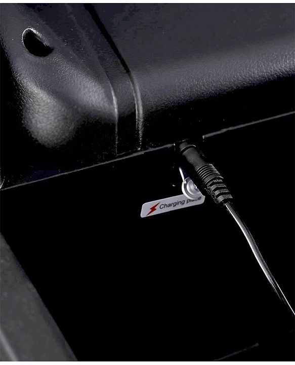 Babyhug Battery Operated Ride on Jeep with LED Lights -Red| Rechargeable Battery| Openable Doors| Built-in Music & AUX| Remote Control| Easy to Assemble| Forward Reverse & Swing| Indoor Outdoor Toy