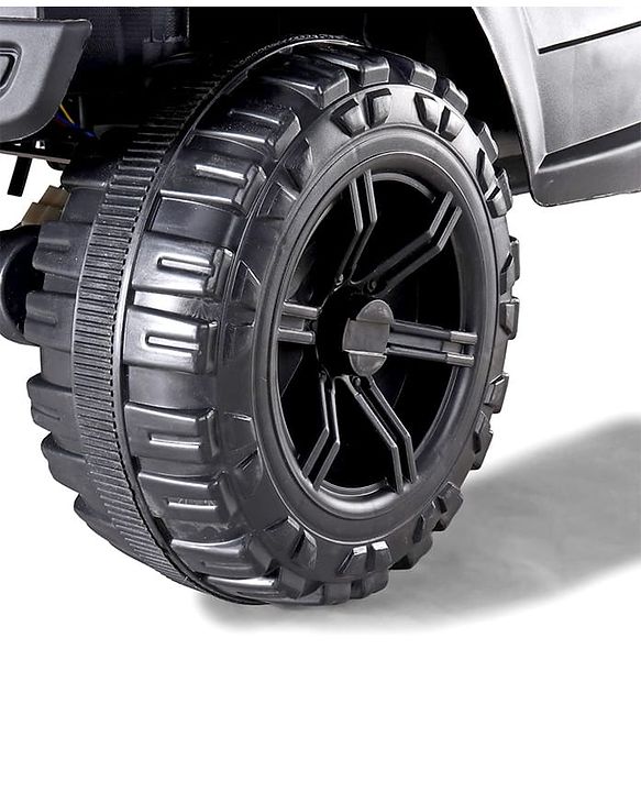 Babyhug Battery Operated Ride on Jeep with LED Lights -Red| Rechargeable Battery| Openable Doors| Built-in Music & AUX| Remote Control| Easy to Assemble| Forward Reverse & Swing| Indoor Outdoor Toy