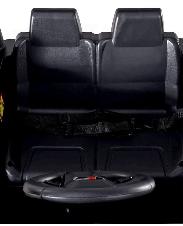 Babyhug Battery Operated Ride on Jeep with LED Lights -Red| Rechargeable Battery| Openable Doors| Built-in Music & AUX| Remote Control| Easy to Assemble| Forward Reverse & Swing| Indoor Outdoor Toy