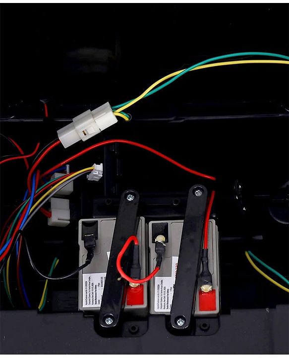 Babyhug Battery Operated Ride on Jeep with LED Lights -Red| Rechargeable Battery| Openable Doors| Built-in Music & AUX| Remote Control| Easy to Assemble| Forward Reverse & Swing| Indoor Outdoor Toy