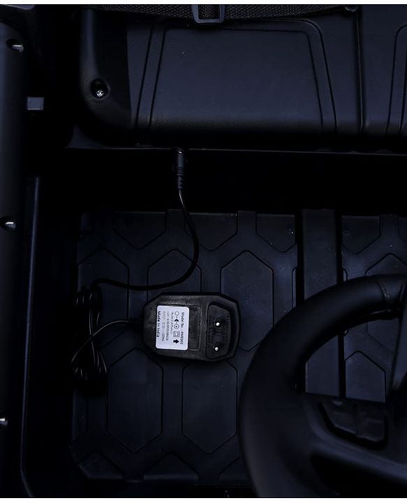 Babyhug Battery Operated Ride on Jeep with LED Lights -Red| Rechargeable Battery| Openable Doors| Built-in Music & AUX| Remote Control| Easy to Assemble| Forward Reverse & Swing| Indoor Outdoor Toy