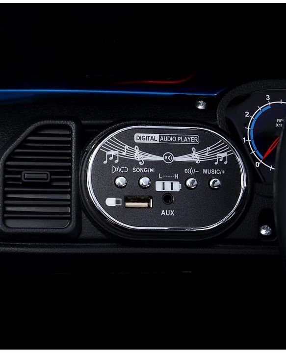 Babyhug Battery Operated Ride on Jeep with LED Lights -Red| Rechargeable Battery| Openable Doors| Built-in Music & AUX| Remote Control| Easy to Assemble| Forward Reverse & Swing| Indoor Outdoor Toy