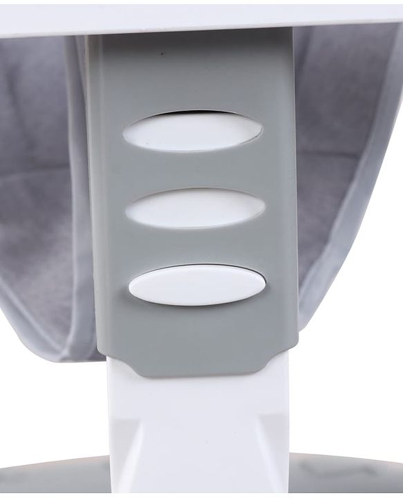 Babyhug 360° Musical Baby Walker with Lights  Grey| 3-Level Height Adjustment| Detachable Play & Feeding Tray| Compact Fold| Smooth Swivel Wheels| Cushioned Seat| 624 Months| Removable Foot Mat