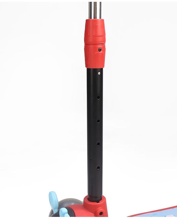 Babyhug Crab Kids Scooter with LED Wheels - Red| Adjustable Height| Lean-to-Steer| Toy for 3+ Yrs Boys & Girls|Sport Gift| Physical Activity| Plug & Play