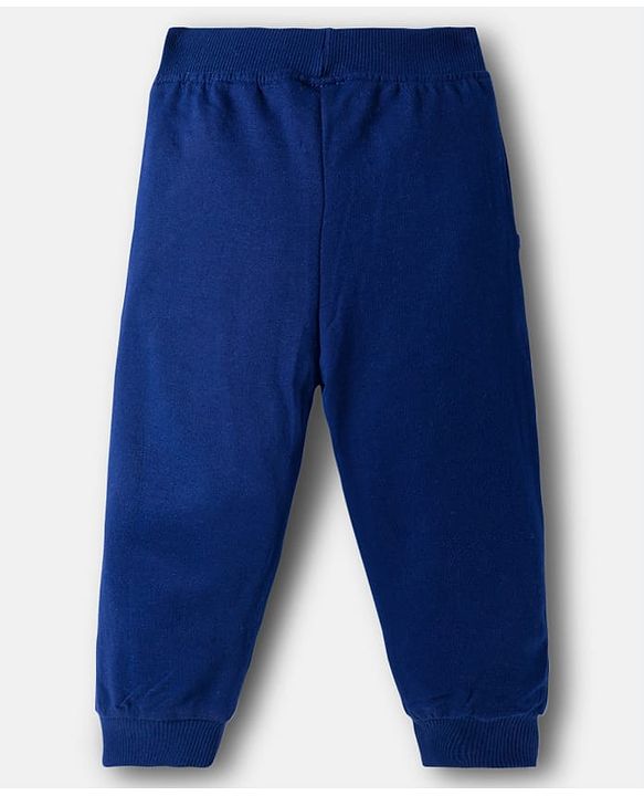Babyhug Terry Knit Full Raglan Sleeves Cut & Sew Hooded T-Shirt & Lounge Pant Set with Explorer Print - Multicolor
