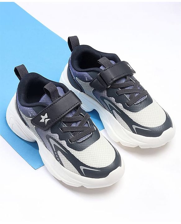 Cute Walk by Babyhug Velcro Closure Solid Sneaker Shoes - Navy Blue