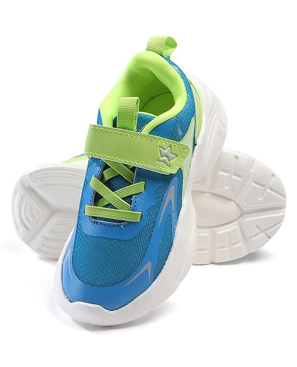 Cute Walk by Babyhug Velcro Closure Solid Sneaker Shoes - Navy Blue