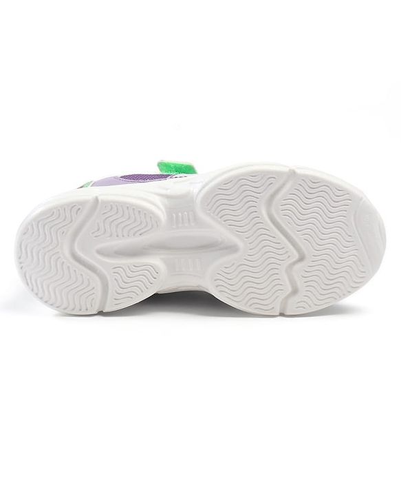 Cute Walk by Babyhug Velcro Closure Solid Sneaker Shoes - Purple