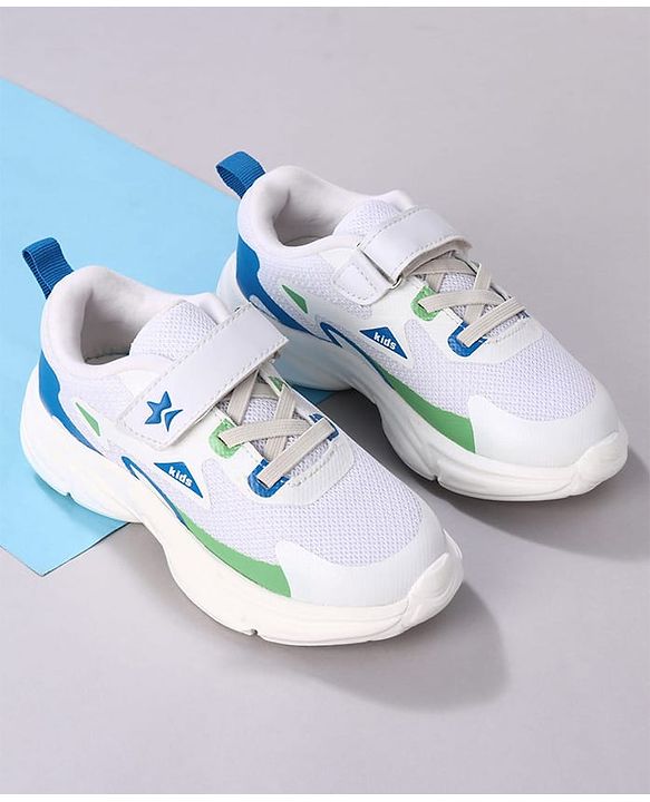 Cute Walk by Babyhug Velcro Closure Solid Sneaker Shoes - White